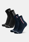 CHAUSSETTES COURTES VÉLO RIDER MÉRINO - Noir | Bleu marine