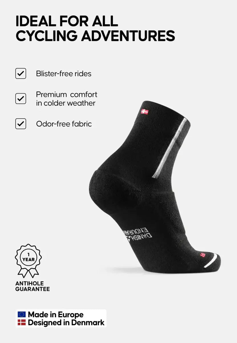 RIDER MERINO CYCLING QUARTER SOCKS (Outlet) - DANISH ENDURANCE