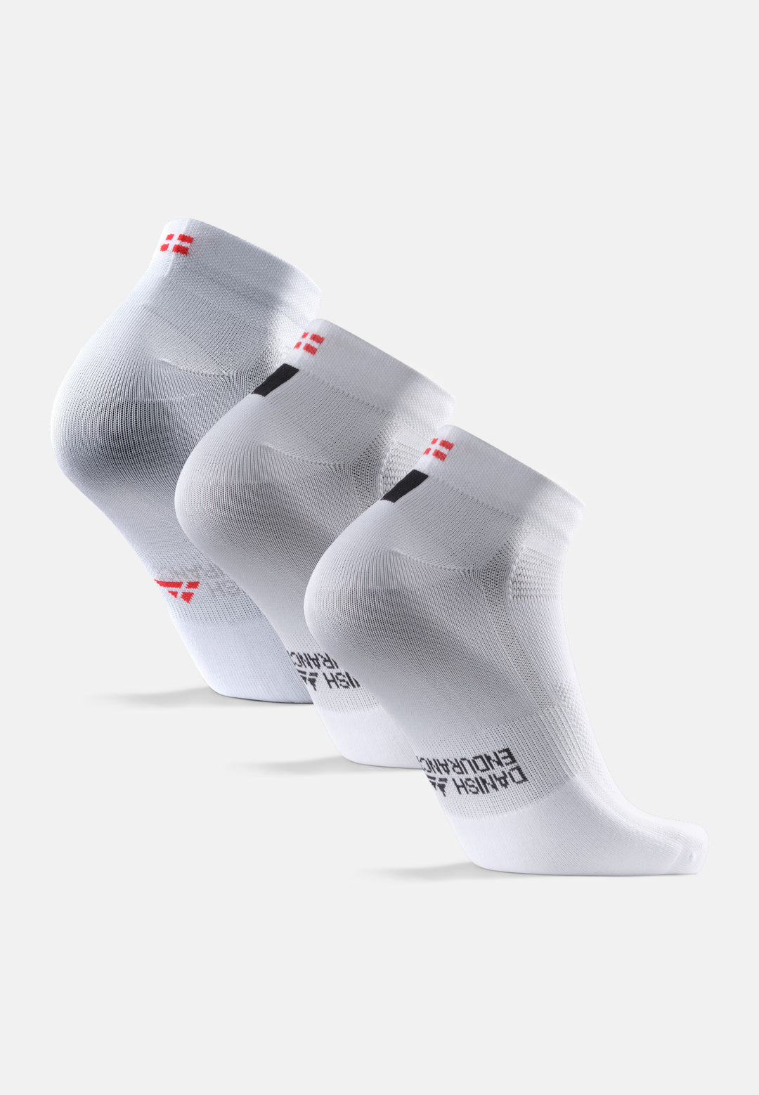 Danish Endurance Cycling 3 Pack Socks (Black/Pink/White)