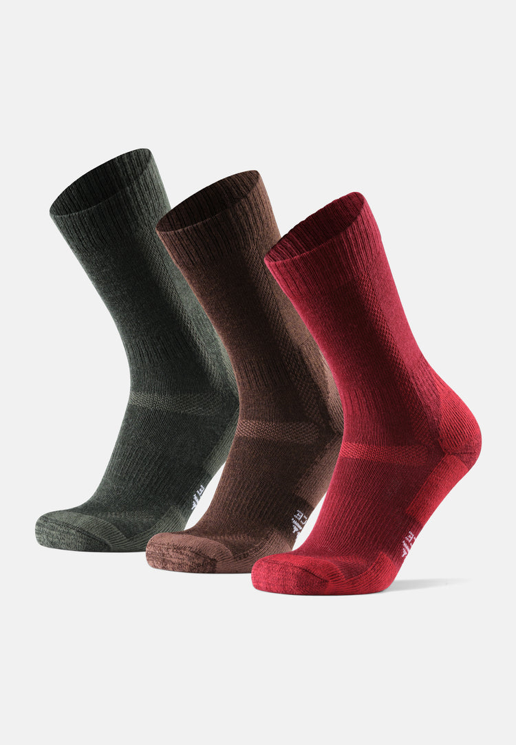 DANISH ENDURANCE Paquete de 3 calcetines de senderismo para exteriores de  corte bajo en lana merina, para mujeres y hombres