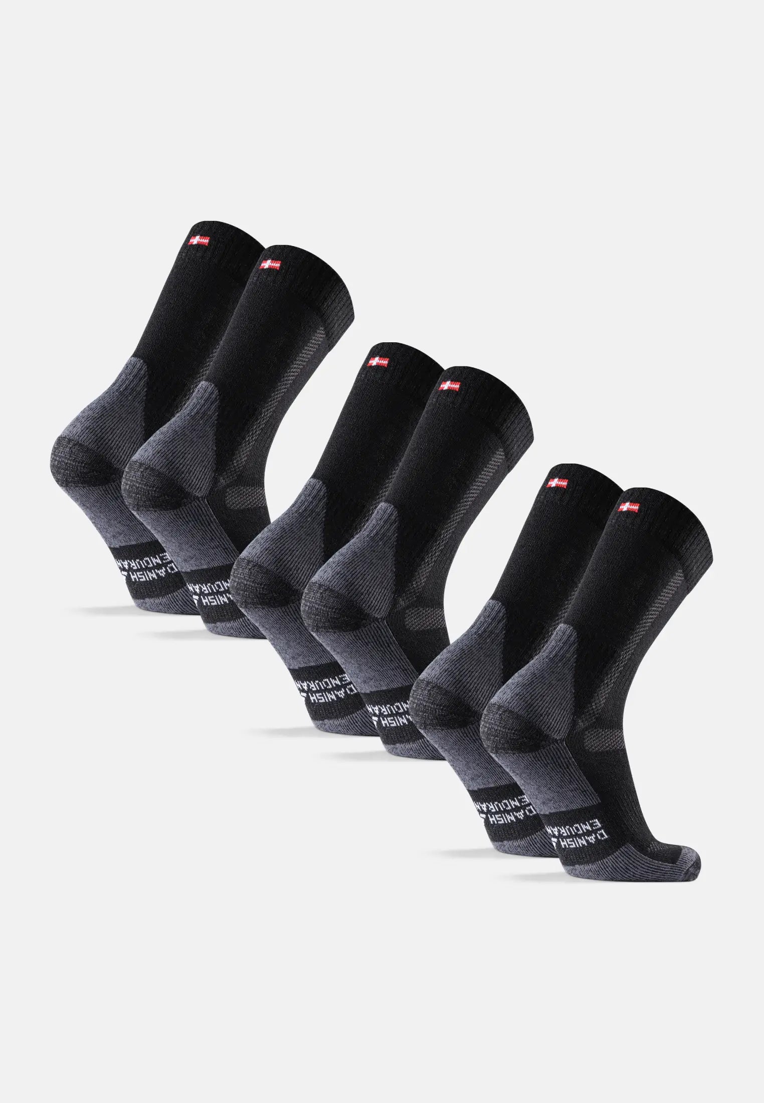 Lot De 3 Paires Chaussettes Randonnée En Laine Mérinos Kaiera Trek Mid - Poids Moyen, Renforcées - Made In Italy - Confort 4 Saisons