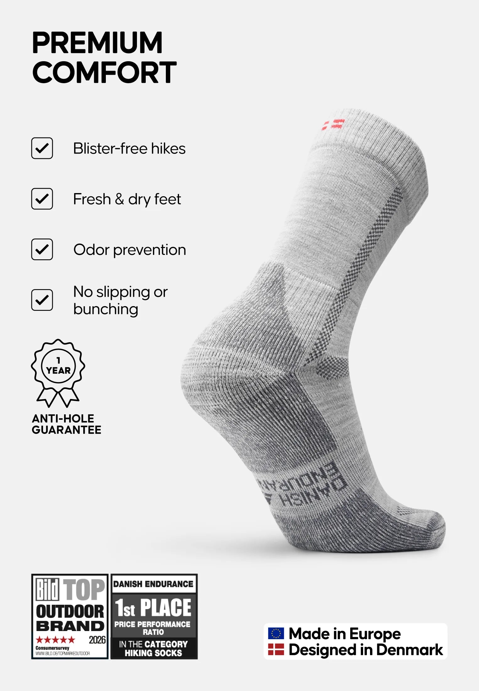 MERINO WOOL HIKING SOCKS