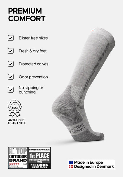 KNEE-HIGH MERINO HIKING SOCKS