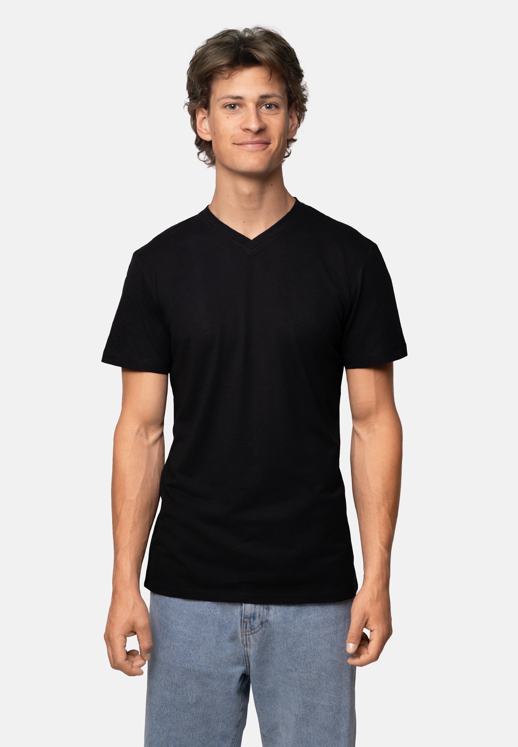 MODAL V-AUSSCHNITT T-SHIRT FÜR HERREN