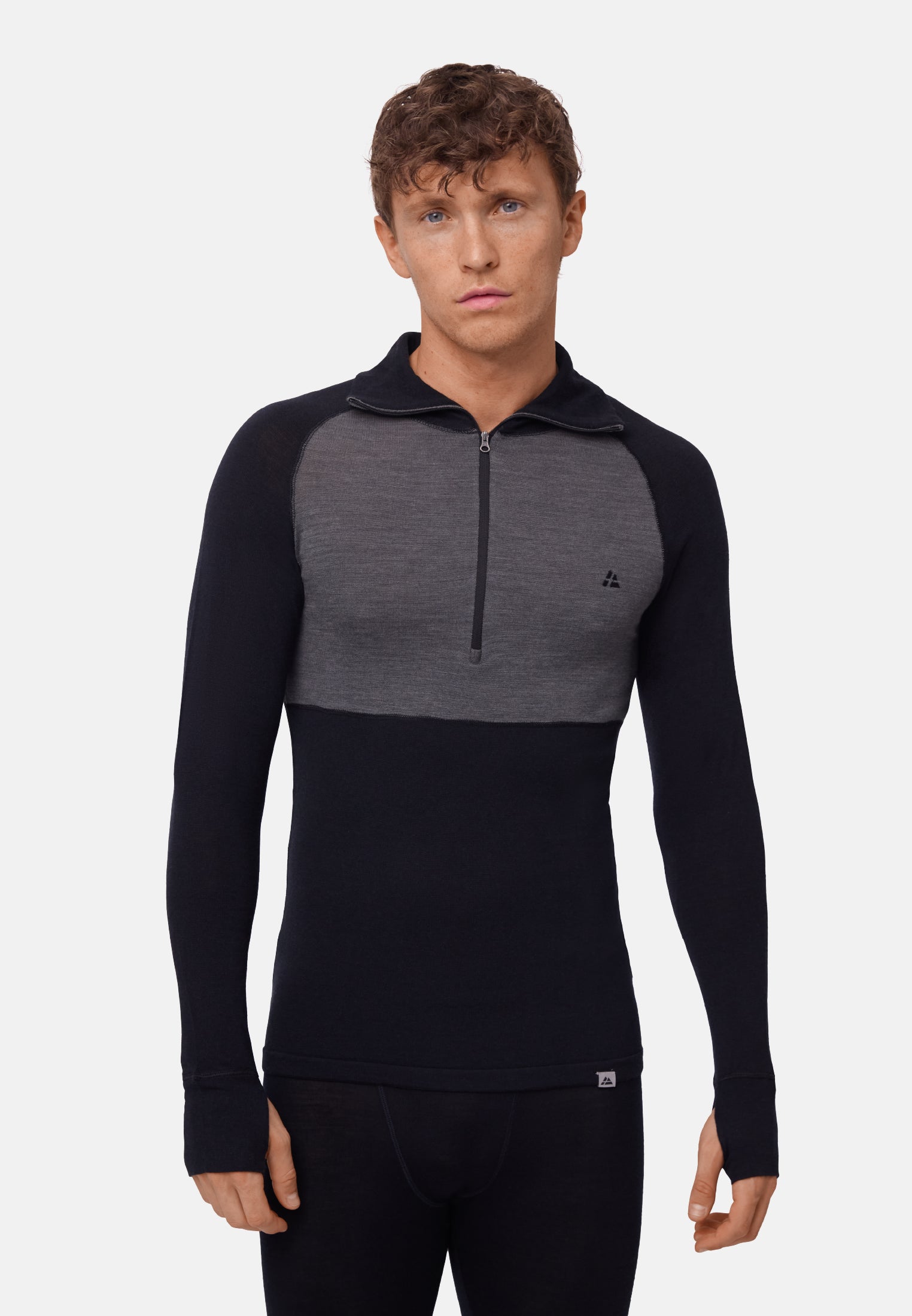 MERINO WOLLEN ONDERLAAG HALF-ZIP SHIRT VOOR HEREN