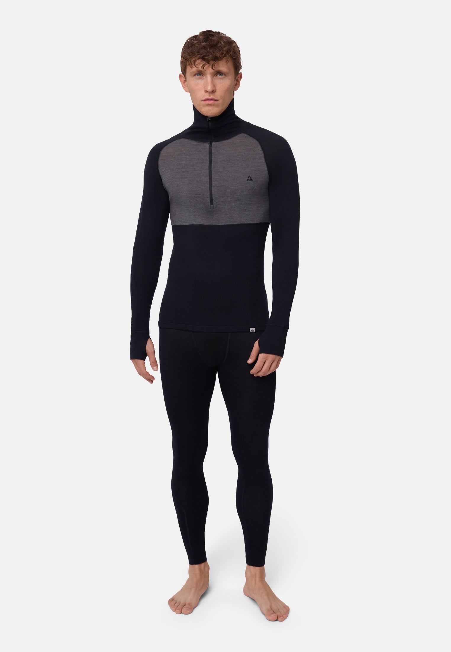 MERINO WOLLEN ONDERLAAG HALF-ZIP SHIRT VOOR HEREN