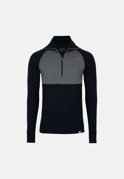 MERINO WOLLEN ONDERLAAG HALF-ZIP SHIRT VOOR HEREN