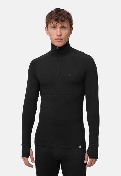 MERINO WOLLEN ONDERLAAG HALF-ZIP SHIRT VOOR HEREN