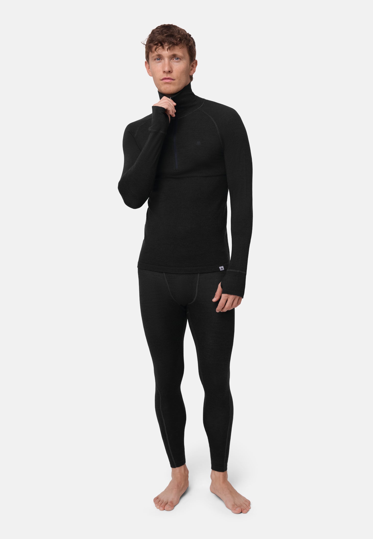 MERINOULD BASELAYER HALF-ZIP BLUSE TIL MÆND