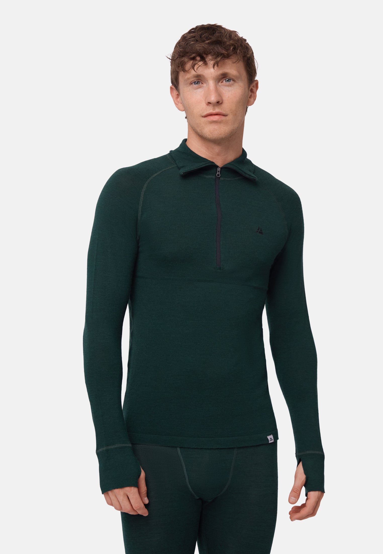 MERINO WOLLEN ONDERLAAG HALF-ZIP SHIRT VOOR HEREN