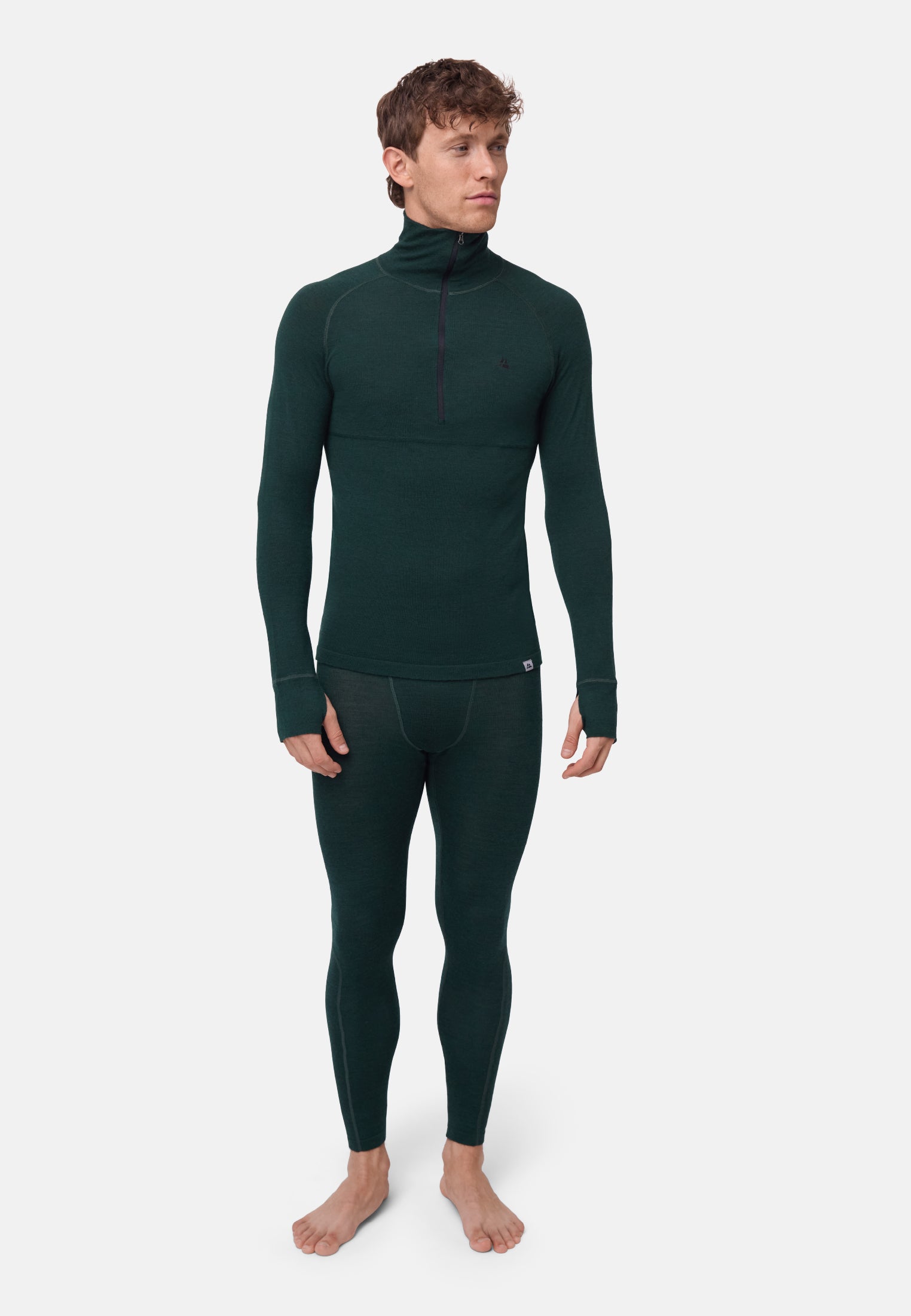 MERINO WOLLEN ONDERLAAG HALF-ZIP SHIRT VOOR HEREN