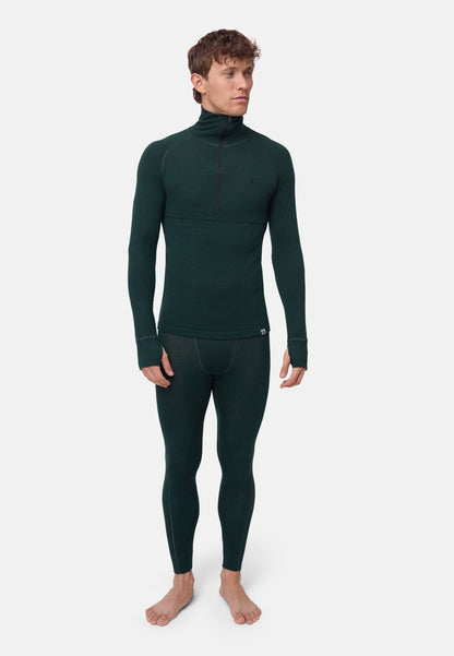 MERINO WOLLEN ONDERLAAG HALF-ZIP SHIRT VOOR HEREN
