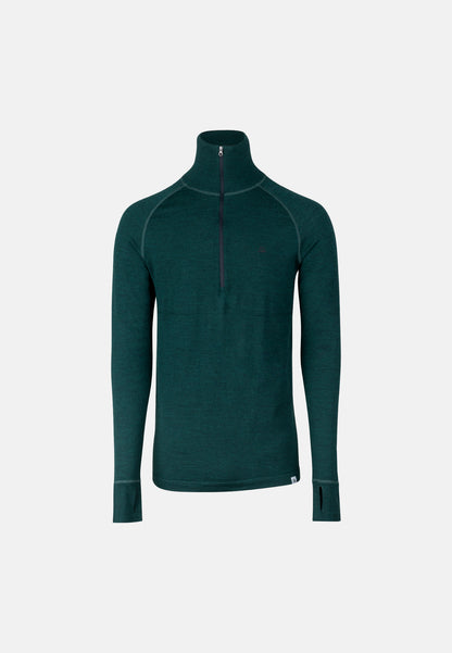 MERINO WOLLEN ONDERLAAG HALF-ZIP SHIRT VOOR HEREN