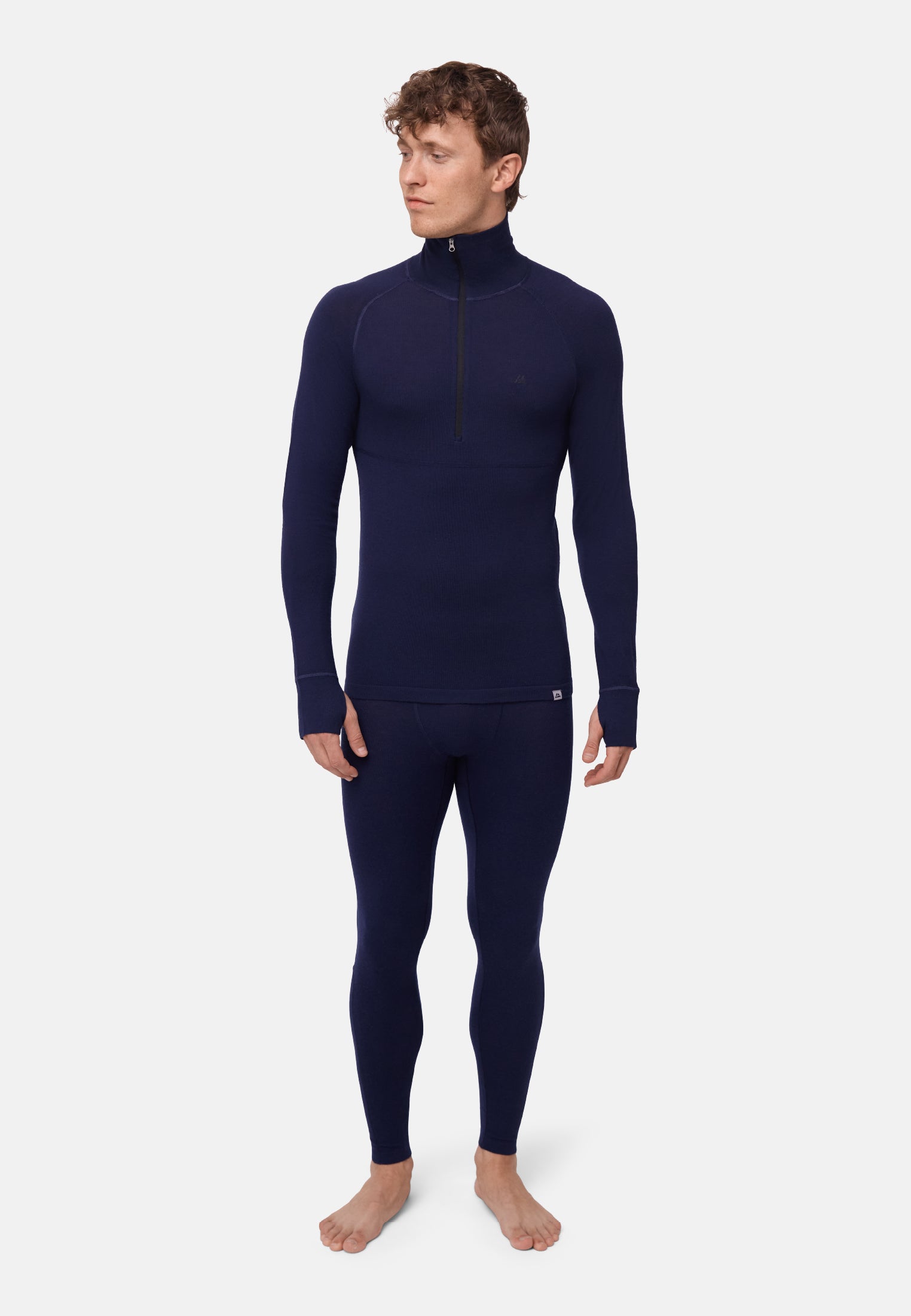 MERINO WOLLEN ONDERLAAG HALF-ZIP SHIRT VOOR HEREN