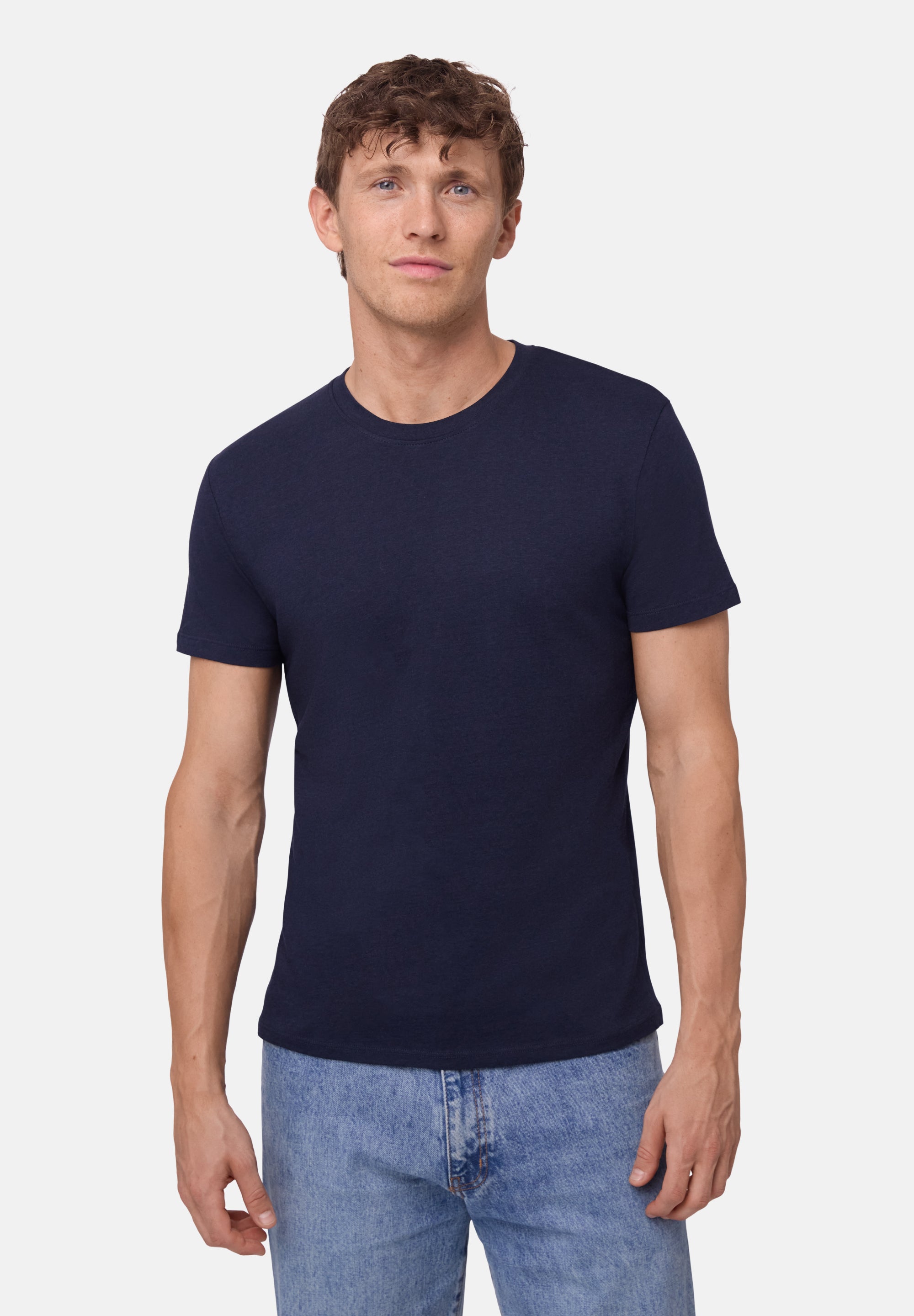 MODAL T-SHIRT MET RONDE HALS VOOR HEREN