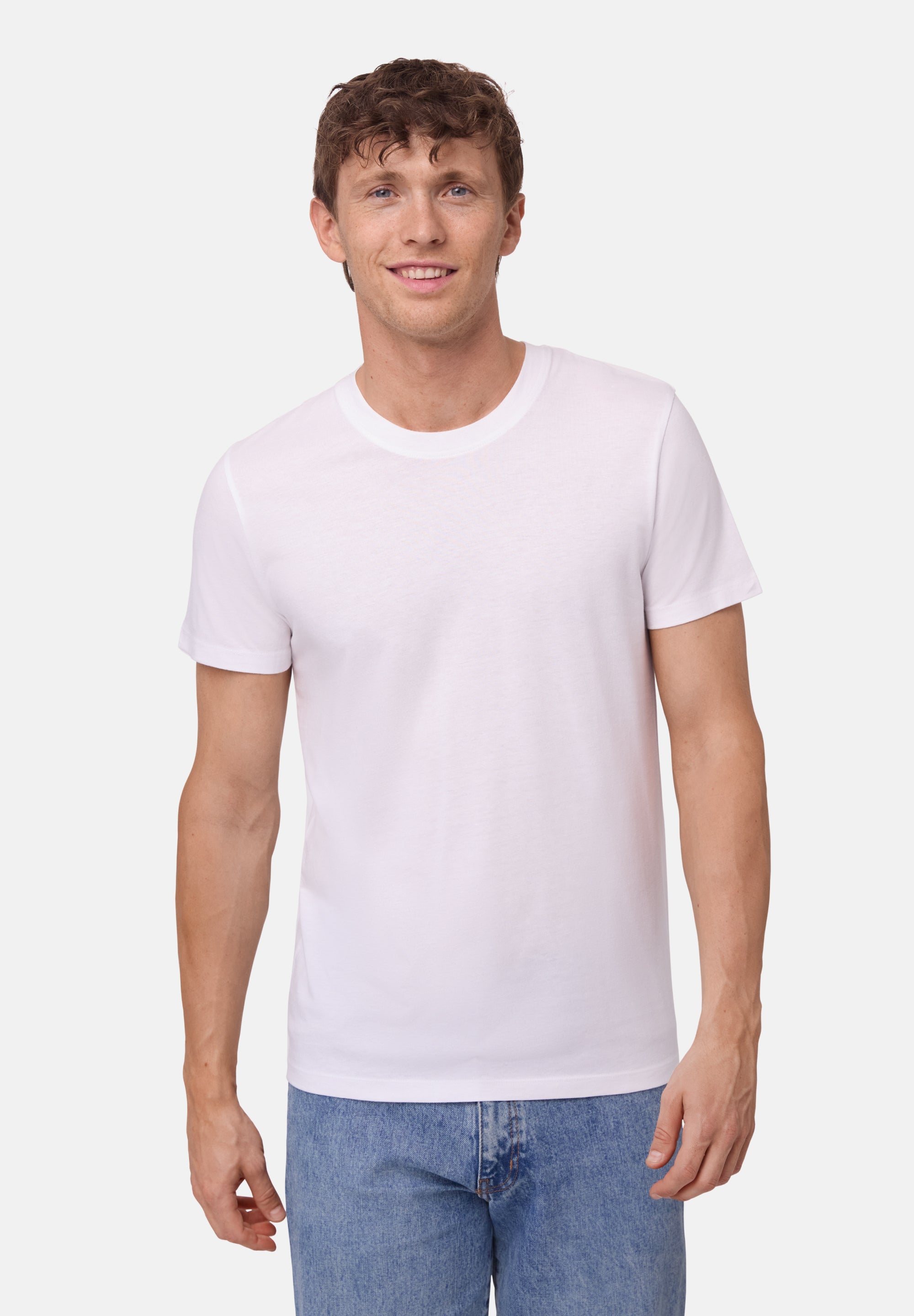 MODAL T-SHIRT MET RONDE HALS VOOR HEREN
