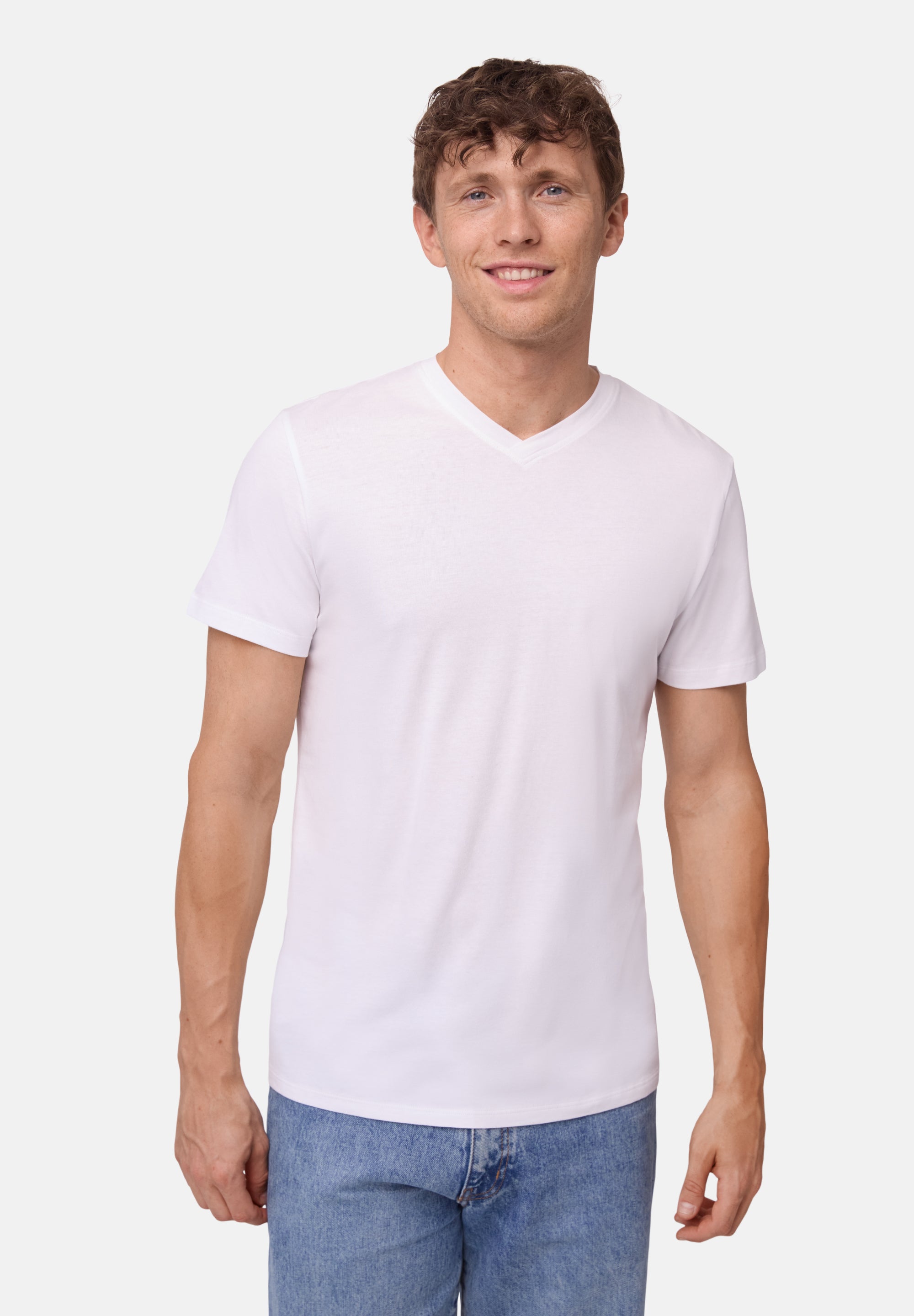 MODAL V-HALS T-SHIRT VOOR HEREN
