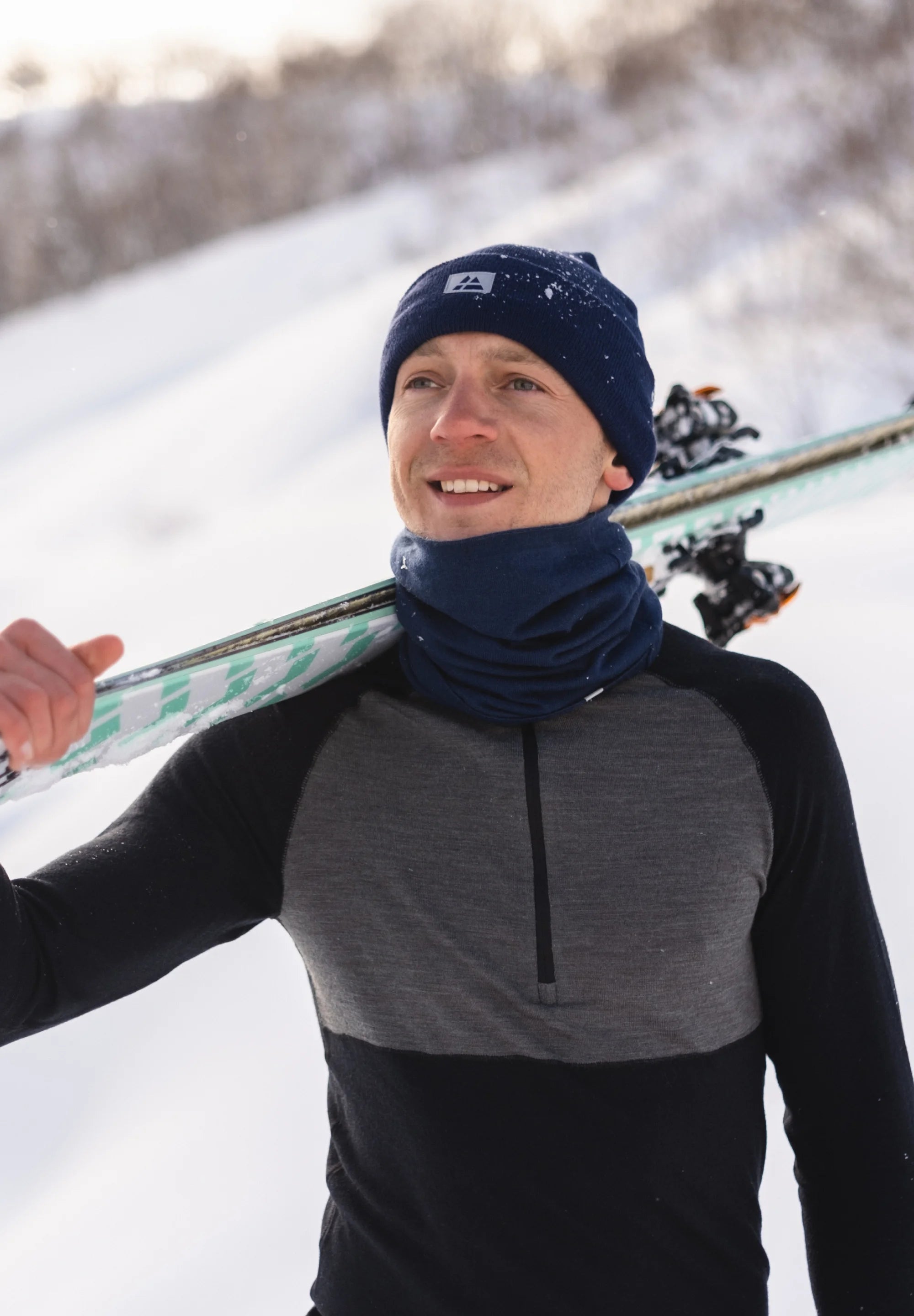 MERINO WOOL NECK GAITER FOR MEN & WOMEN