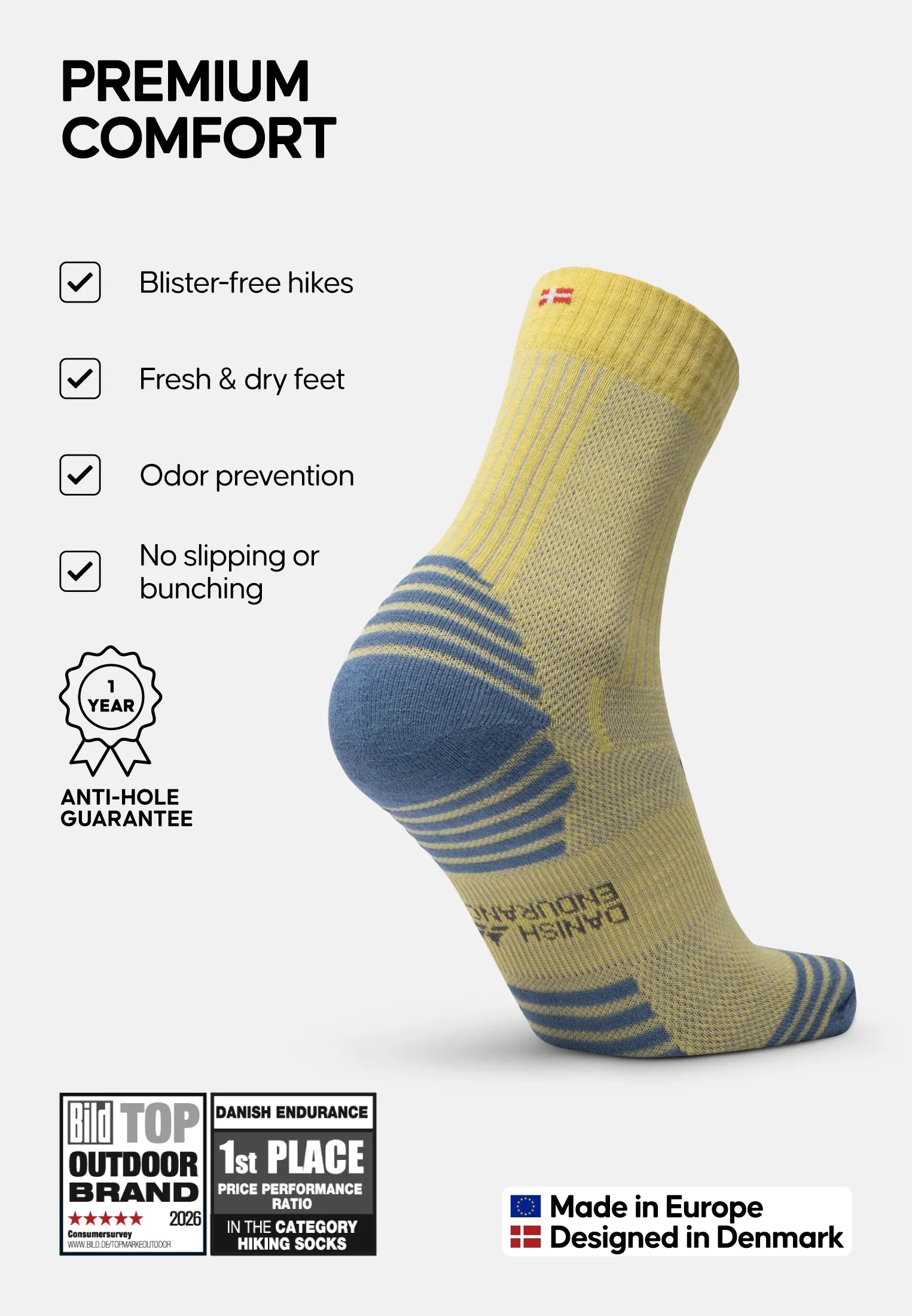 MERINO WOOL HIKING SOCKS LIGHT
