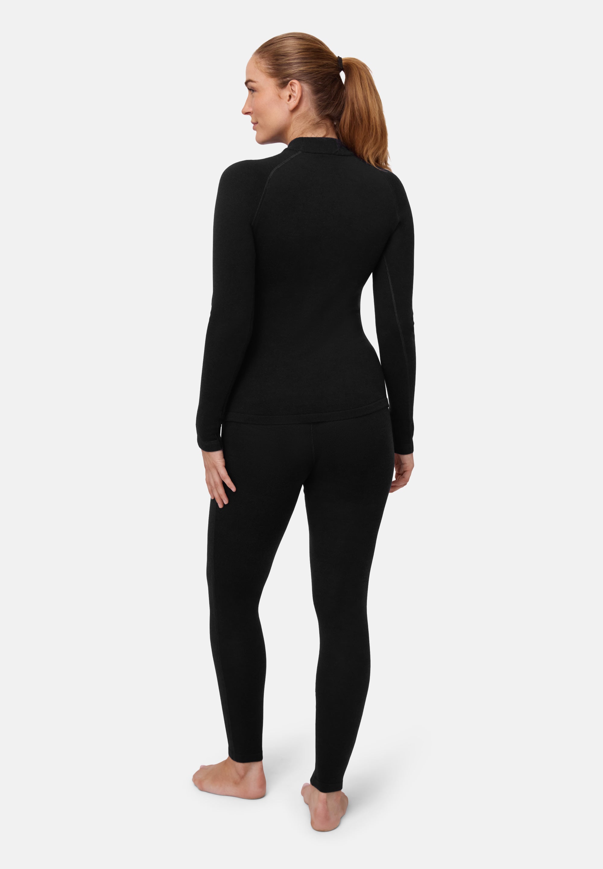 CONJUNTO DE CAPA BASE EXTREMA DE MERINO PARA MUJER