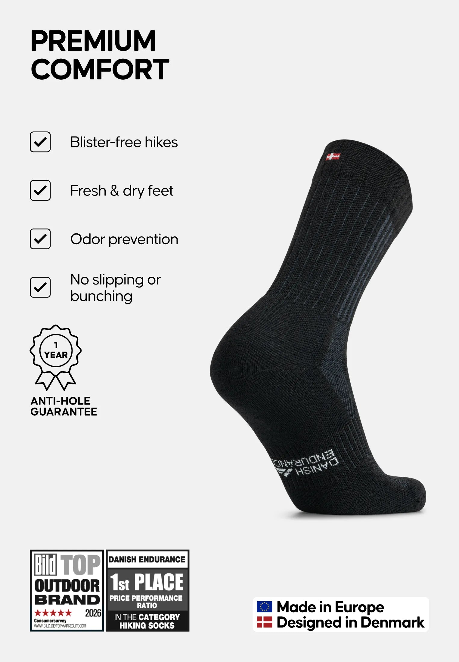 CHAUSSETTES DE RANDONNÉE PREMIUM