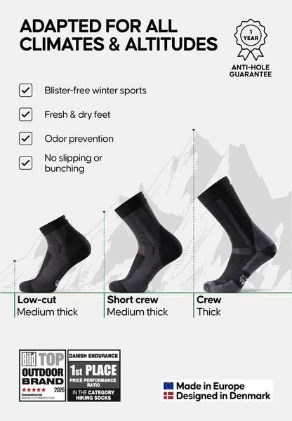 MERINO WOOL HIKING SOCKS SET