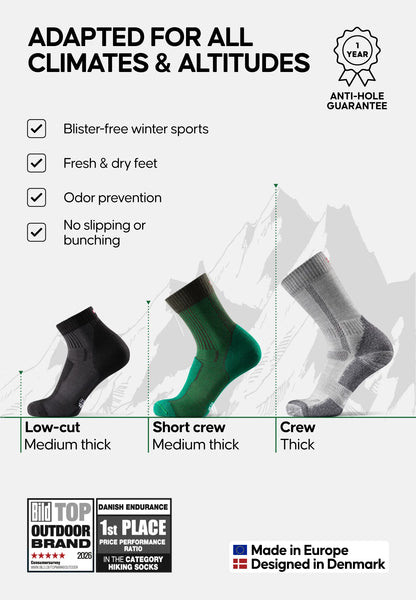 MERINO WOOL HIKING SOCKS SET
