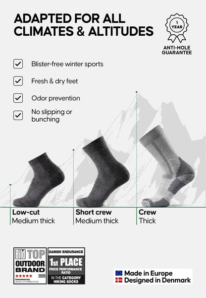 MERINO WOOL HIKING SOCKS SET