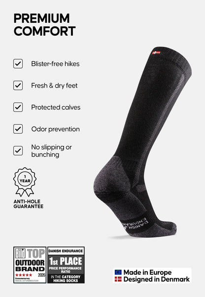 KNEE-HIGH MERINO HIKING SOCKS