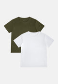 MOMENTUM RUNNING T-SHIRT - Dark Olive | White
