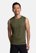 MOMENTUM HARDLOOPTANKTOP - Zwart | Donker Olijfgroen