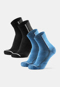 RIDER MERINO QUARTER CYKELSTRØMPER (Outlet) - Black | Blue