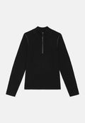CAPA INTERMEDIA EXTREME MERINO CON MEDIA CREMALLERA - Negro