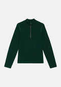 CAPA INTERMEDIA EXTREME MERINO CON MEDIA CREMALLERA - Verde oscuro