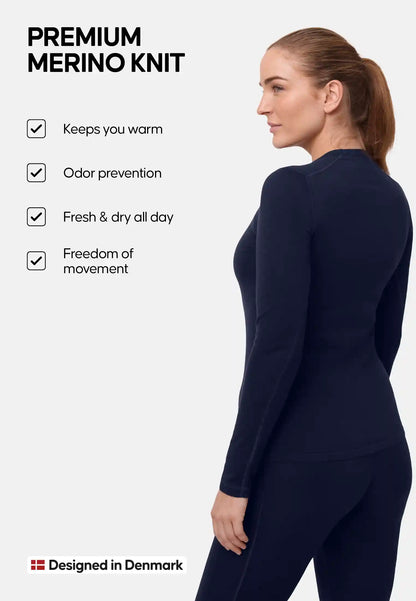 CAMICIA TERMICA IN LANA MERINO DA DONNA