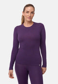 MERINO WOOL BASE LAYER SHIRT FOR WOMEN - Purple