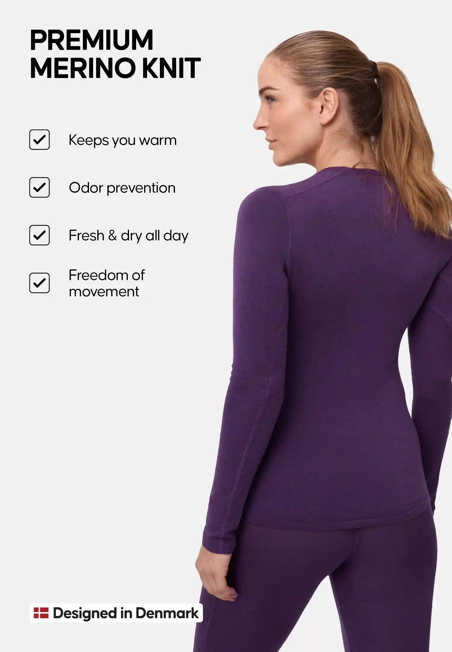 CAMICIA TERMICA IN LANA MERINO DA DONNA