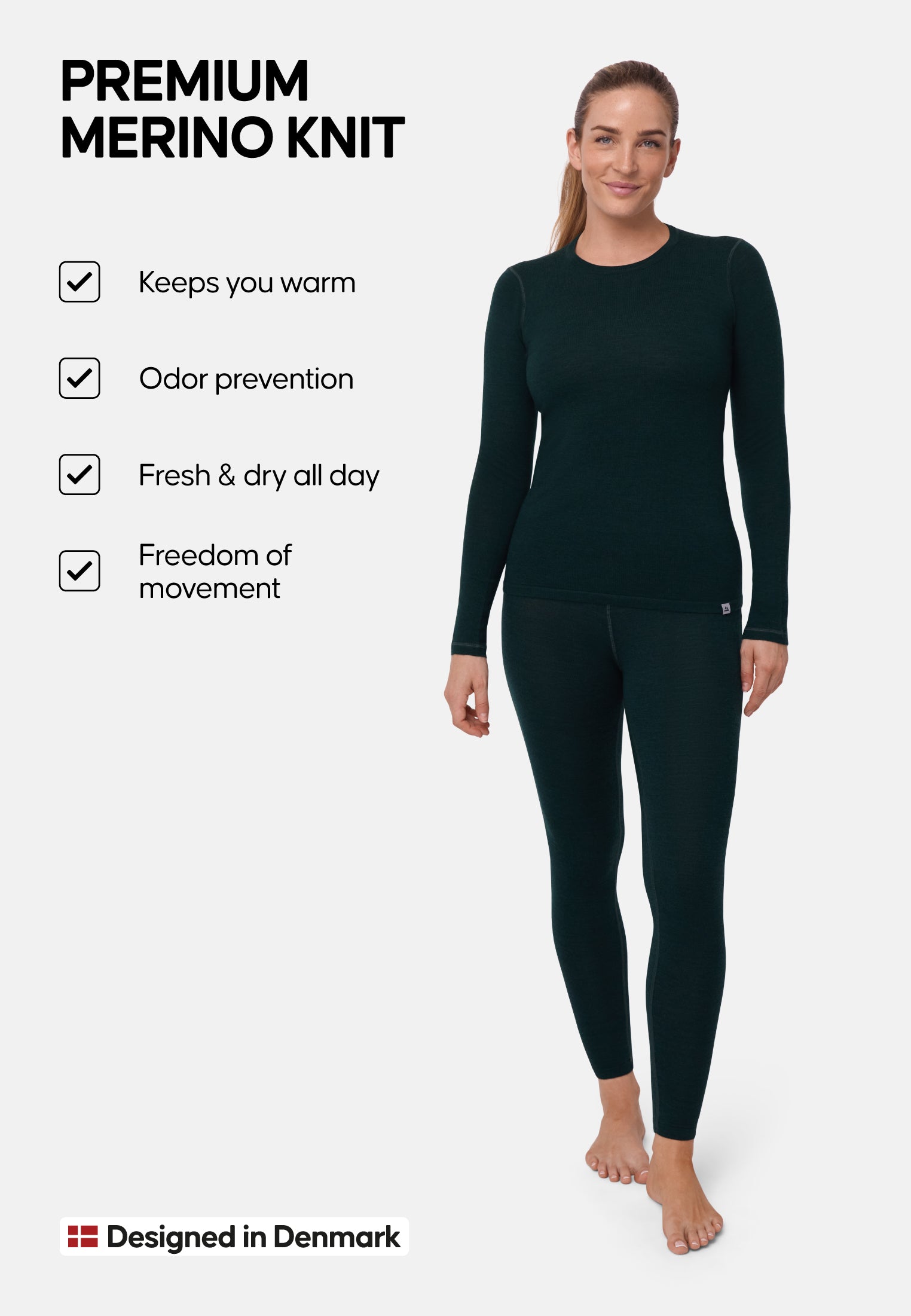 BASELAYER SET AUS MERINOWOLLE FÜR DAMEN