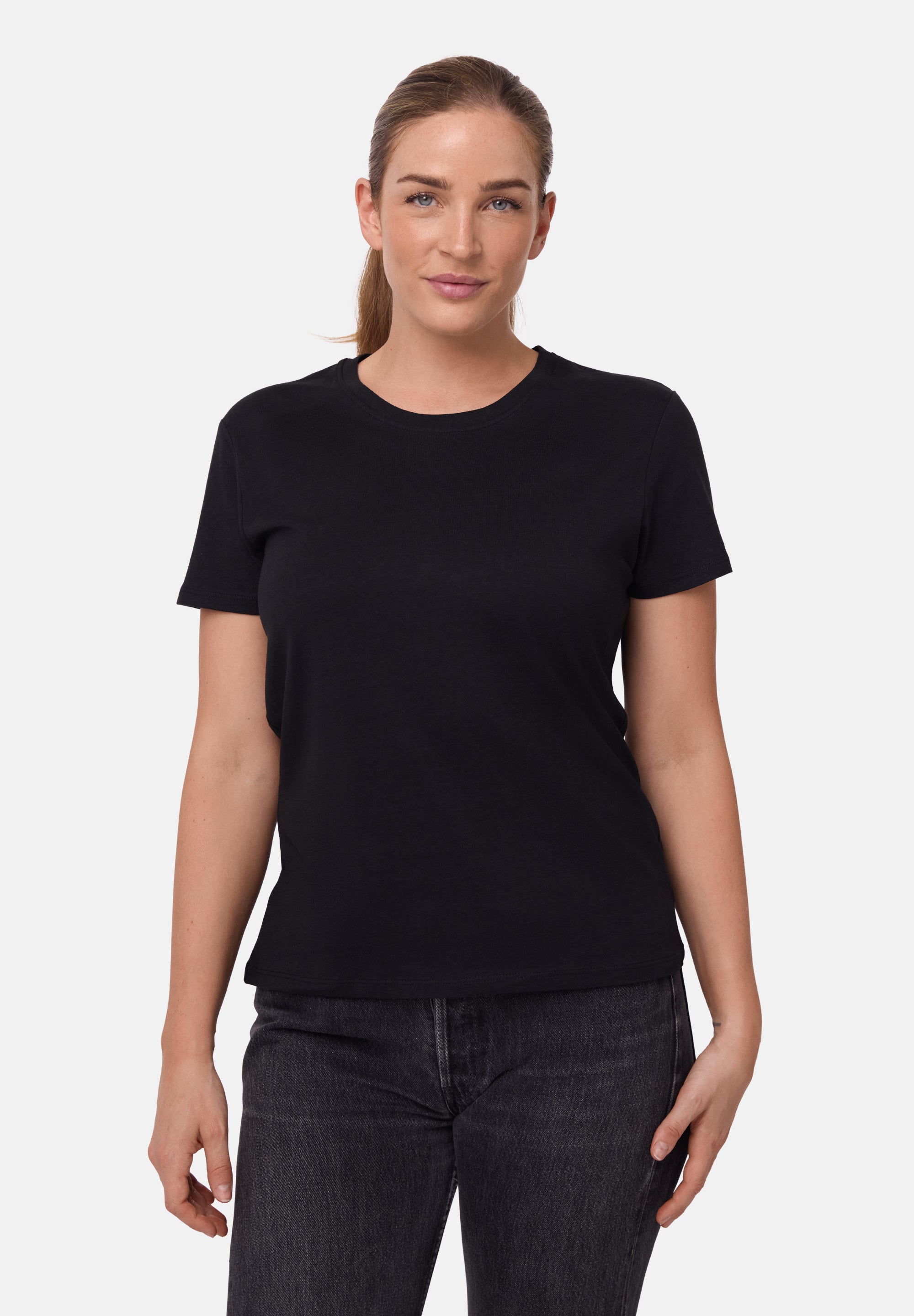 MODAL RUNDHALSAUSSCHNITT T-SHIRT FÜR DAMEN