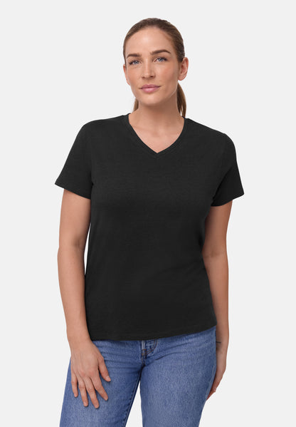 KLASSIEKE V-HALS T-SHIRT DAMES