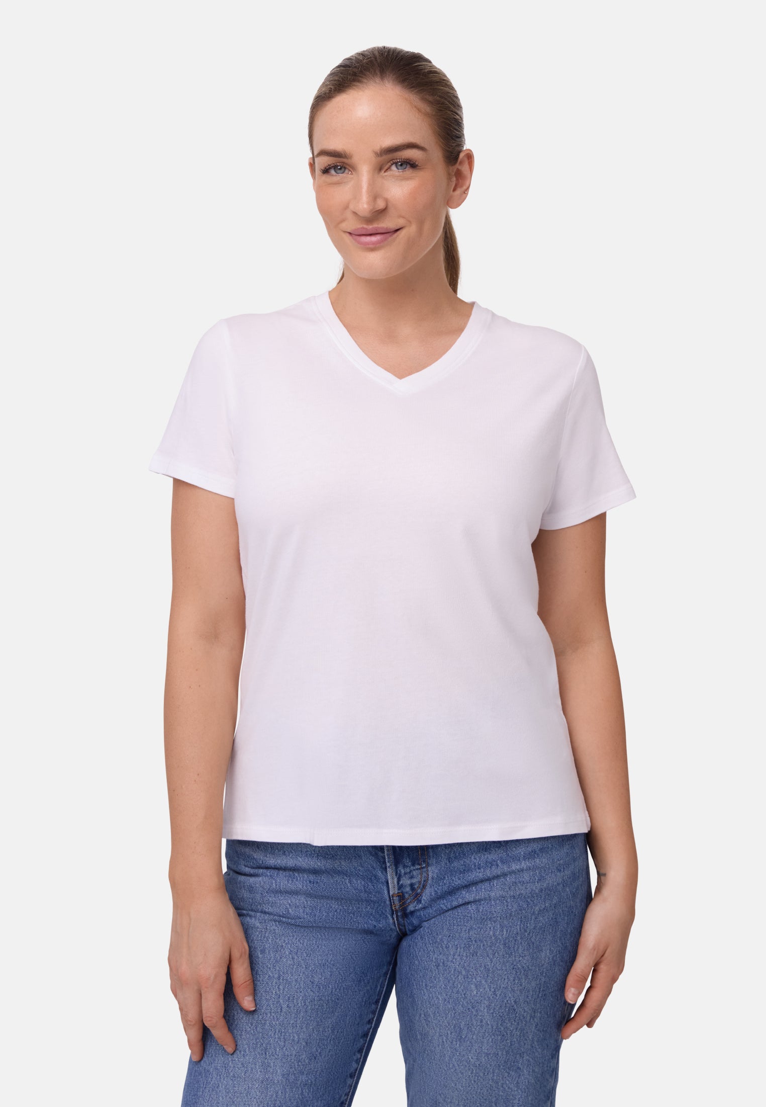 MODAL V-AUSSCHNITT T-SHIRT FÜR DAMEN