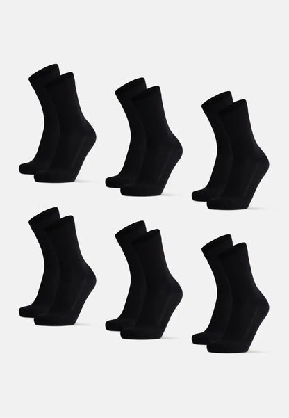 6 Pairs Women's Bamboo Cotton Casual Dress Socks – Brown, Mid-Calf, Size 9-11