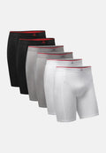 BAMBOO EXTRA LONG TRUNKS - Black/Red | Grey | White