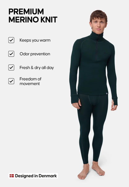 CORE MERINO HALF ZIP BASELAYER SET - DANISH ENDURANCE