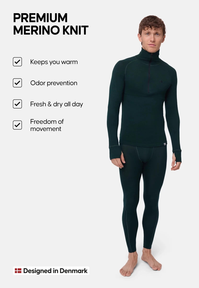 CORE MERINO HALF ZIP BASELAYER SET - DANISH ENDURANCE