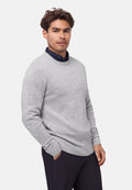 HERITAGE MERINO CASHMERE SWEATER - Lysegrå Melange