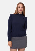 HERITAGE MERINO CASHMERE SWEATER - Marineblå