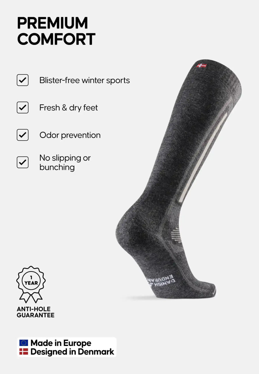 KIDS MERINO WOOL SKI SOCKS - DANISH ENDURANCE