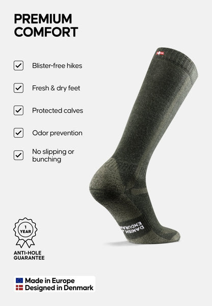 KNEE - HIGH MERINO HIKING SOCKS - DANISH ENDURANCE