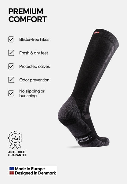 KNEE - HIGH MERINO HIKING SOCKS - DANISH ENDURANCE